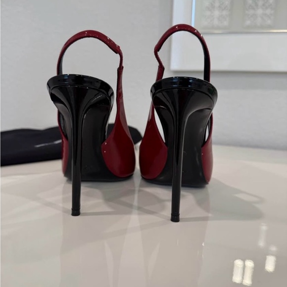 Saint Laurent Burgundy Slingback Heels very good condition - Picture 5 of 6